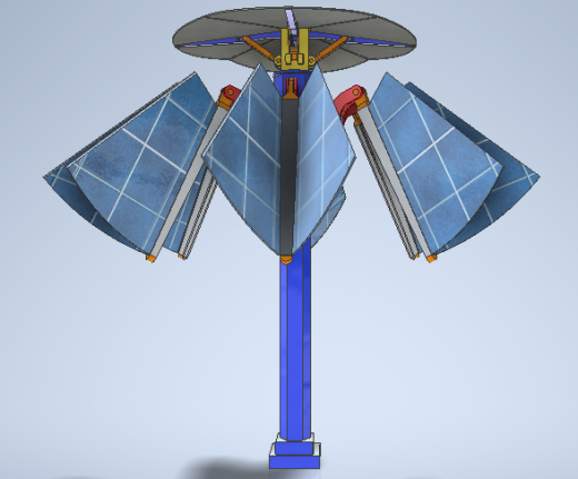 路边太阳能伞3D数模图纸+INVENTOR设计缩略图